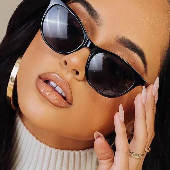 Becky G Black Sunglasses Dime optics | becky g sunglasses 033 oversized polarized  main image 3